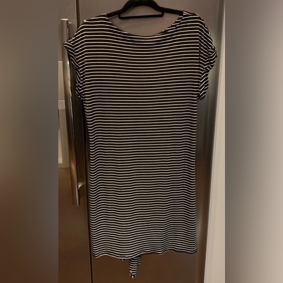 Reaction Kenneth Cole Black & White Stripe Dress size L Large - Picture 2 of 3